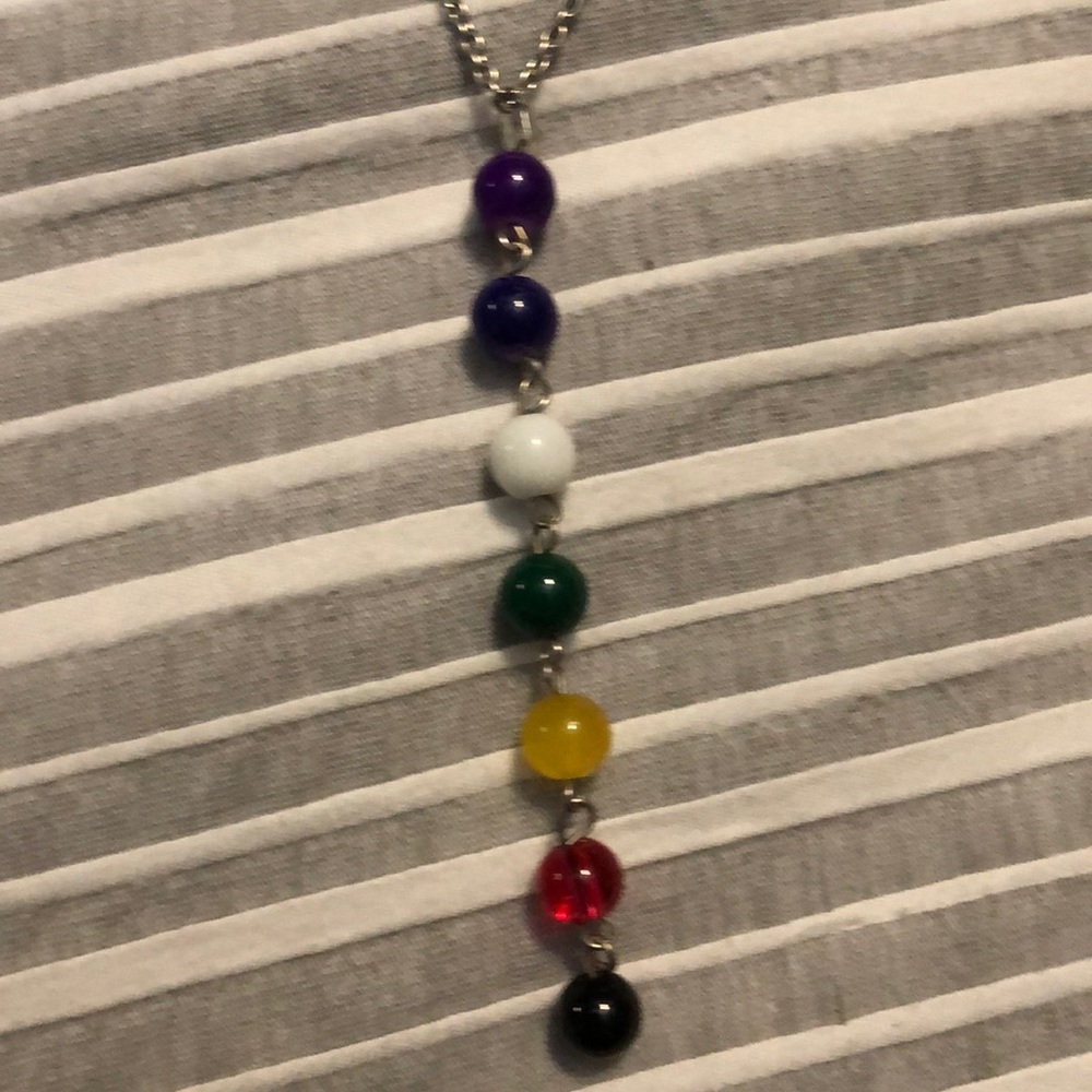 Necklace with hanging beads